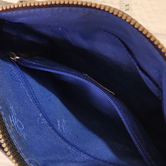 Cole Haan Black Leather Bag with Silver Accents - Picture 7 of 9